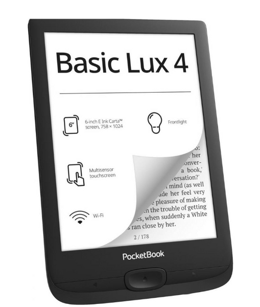 Електронна книга PocketBook 618 Basic Lux 4, Black (PB618-P-CIS) PB618-P-CIS фото